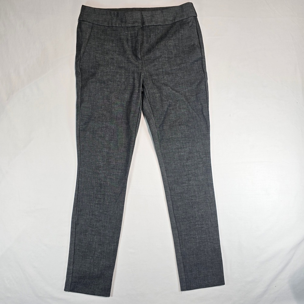 Loft Marisa Skinny Ankle Pants Charcoal Gray Stretch Dress Trousers Womens 2